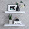 ITY International - Set of 3 Wall Mounted Floating Shelves, 23.6" x 9.25" x 1.5", White - - Mounts For Less
