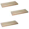 ITY International - Set of 3 Wall Mounted Floating Shelves, 31.5" x 9.25" x 1.5", Natural - - Mounts For Less