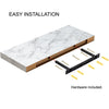 ITY International - Set of 3 Wall Mounted Floating Shelves, 31.5" x 9.25" x 1.5", White Marble - - Mounts For Less