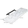 ITY International - Set of 3 Wall Mounted Floating Shelves, 31.5" x 9.25" x 1.5", White Marble - - Mounts For Less