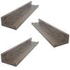 ITY International - Set of 3 Wall Shelves with Raised Lip, 27.55"x3.75"x2", Taupe Grey - - Mounts For Less