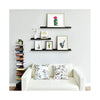 ITY International - Set of 3 Wall Shelves with Raised Lip, 27.55"x3.75"x2", White - - Mounts For Less