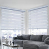 ITY Olivia Stone - Cordless 90" X 84" Alternate Shade Window Blind, Blackout Fabric, White - - Mounts For Less