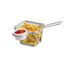 JS Gourmet - 2 Piece Fry Holder Set with Condiment Bowl, Stainless Steel - - Mounts For Less