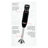 JS Gourmet - 2 Speed Hand Blender, Stainless Steel Blade, 300 Watts, Black - - Mounts For Less
