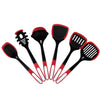 JS Gourmet - 6 Piece Kitchen Utensil Set, Heat Resistant, Red - - Mounts For Less