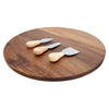 JS Gourmet - Acacia Wood Turntable with 3 Cheese Tools - - Mounts For Less
