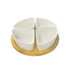JS Gourmet - Appetizer Serving Set, Bamboo Tray, Ceramic Bowls and Spoons - - Mounts For Less