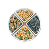 JS Gourmet - Appetizer Serving Set, Bamboo Tray, Ceramic Bowls and Spoons - - Mounts For Less