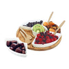 JS Gourmet - Appetizer Serving Set, Bamboo Tray, Ceramic Bowls and Spoons - - Mounts For Less