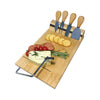 JS Gourmet - Bamboo Serving Board with Integrated Cheese Cutter and 4 Knives - - Mounts For Less