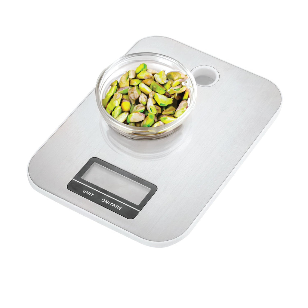 JS Gourmet - Digital Kitchen Scale with LCD Screen, Stainless Steel - - Mounts For Less