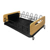 JS Gourmet - Dish Drainer with Plastic Tray and Cutlery Holder, Black - - Mounts For Less