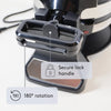 JS Gourmet - Double Belgian Waffle Maker, 180° Rotation, Non-Stick Surface, Stainless Steel - - Mounts For Less