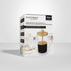 JS Gourmet - Double Wall Glass French Press Coffee Maker, Bamboo Lid, 600ml Capacity - - Mounts For Less