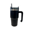 JS Gourmet - Double-Wall Insulated Stainless Steel Travel Mug, 600ml Capacity, Black - - Mounts For Less