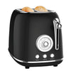 JS Gourmet - Extra-Large 2-Slice Retro Toaster, 6 Browning Levels, 825 Watts, Black - - Mounts For Less