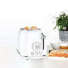 JS Gourmet - Extra-Large 2-Slice Retro Toaster, 6 Browning Levels, 825 Watts, White - - Mounts For Less