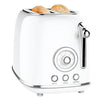 JS Gourmet - Extra-Large 2-Slice Retro Toaster, 6 Browning Levels, 825 Watts, White - - Mounts For Less