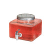 JS Gourmet - Glass Beverage Dispenser with Tap for Fridge, 3.7 Liter Capacity - - Mounts For Less