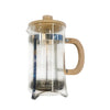 JS Gourmet - Glass French Press Coffee Maker with Bamboo Lid and Handle, 800ml Capacity - - Mounts For Less