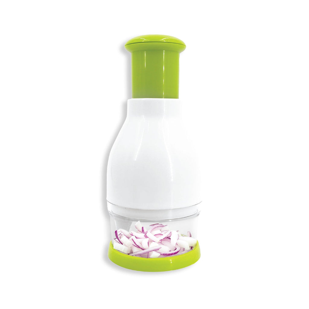 JS Gourmet - Manual Food Chopper with Stainless Steel Blade, Green - - Mounts For Less