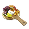 JS Gourmet - Round Cheese Board with Handle, Made of Acacia Wood - - Mounts For Less