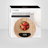 JS Gourmet - Round Digital Kitchen Scale with LCD Display, Made of Bamboo - - Mounts For Less