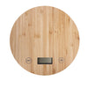 JS Gourmet - Round Digital Kitchen Scale with LCD Display, Made of Bamboo - - Mounts For Less