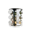 JS Gourmet - Set of 12 Spice Jars with Rotating Stainless Steel Stand - - Mounts For Less