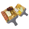 JS Gourmet - Set of 2 Bamboo Serving and Cutting Boards with Gray Handle - - Mounts For Less