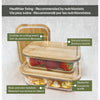 JS Gourmet - Set of 3 Food Containers, Bamboo Lid, Oven Safe - - Mounts For Less