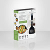 JS Gourmet - Set of 6 Nylon Kitchen Utensils, Heat Resistant, Black - - Mounts For Less