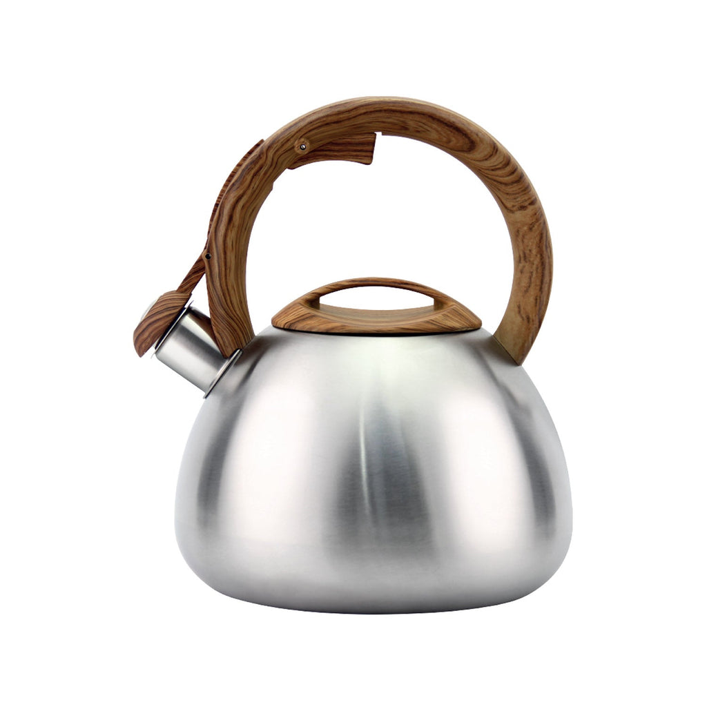 JS Gourmet - Stainless Steel Stovetop Whistling Teapot, 2.5 Liter Capacity, Silver - - Mounts For Less