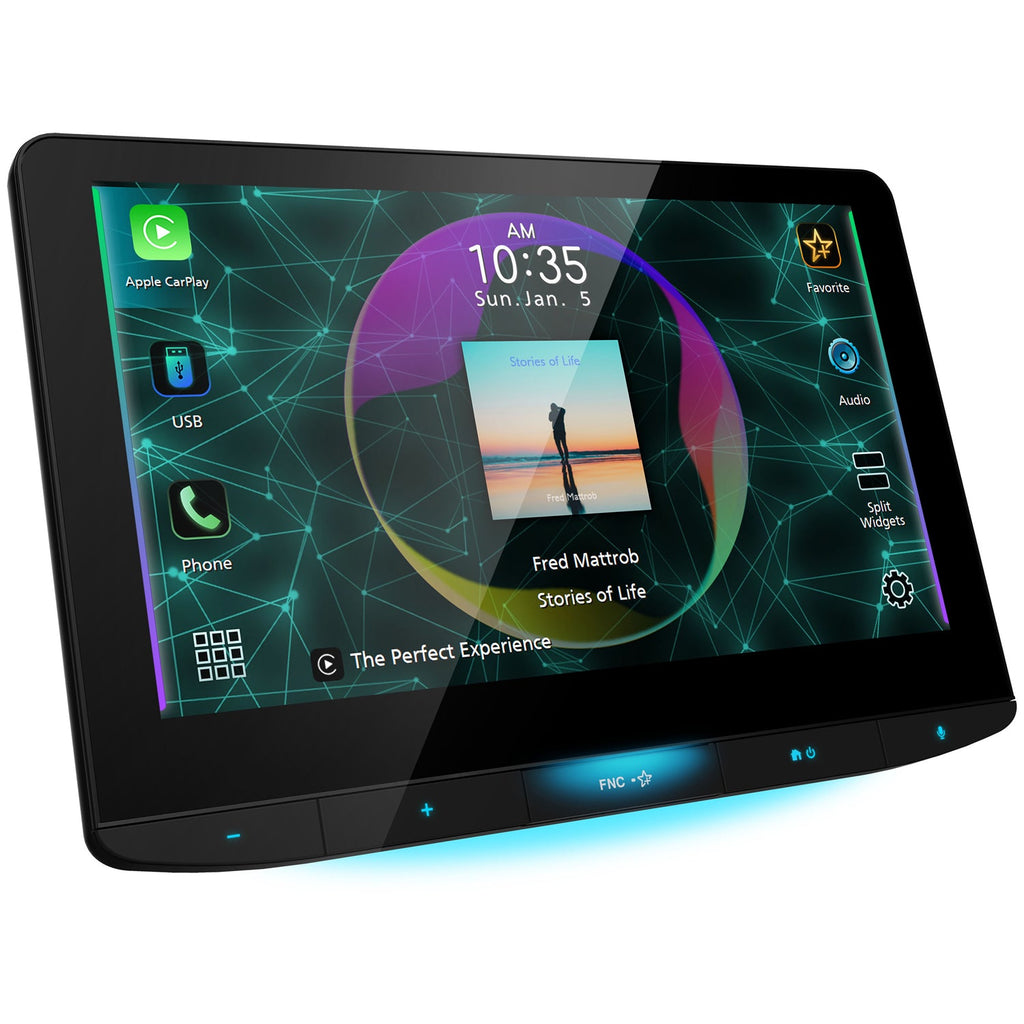 JVC - Digital Multimedia Receiver with 10.1" Touch Screen, Bluetooth 5.0, For Car, Black - - Mounts For Less