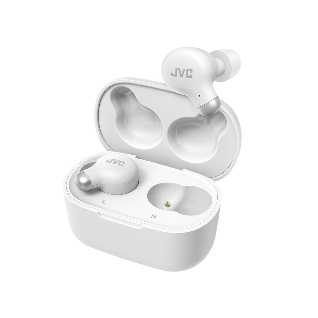 JVC HA-A25T-W - Marshmallow In-Ear Headphones with Noise Cancellation, Bluetooth 5.3, Charging Case and Touch Controls, White - - Mounts For Less