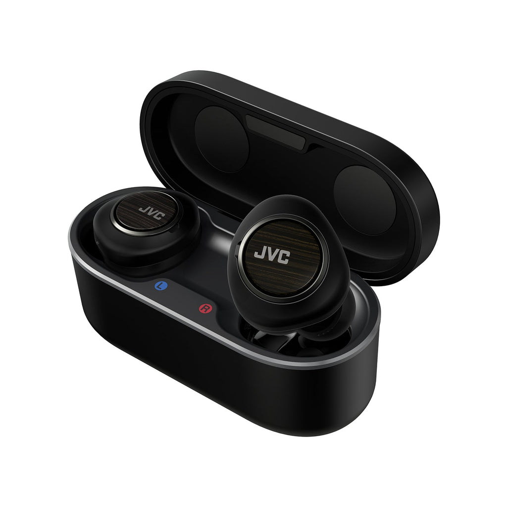 JVC - High-Resolution In-Ear Headphones, Adaptive Active Noise Cancellation, Wood Pattern - - Mounts For Less