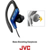 JVC - In-Ear Sports Headphones with Adjustable Ear Clip, Blue - - Mounts For Less