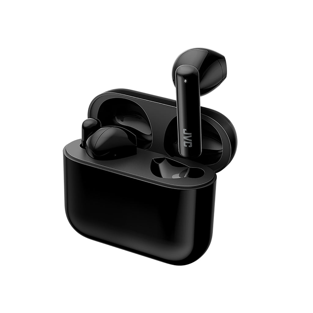 JVC - Wireless In-Ear Headphones with Charging Case and Built-in Microphone, Black - - Mounts For Less