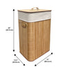Jessar - Bamboo Cane Laundry Basket, Removable Polyester Lining - - Mounts For Less
