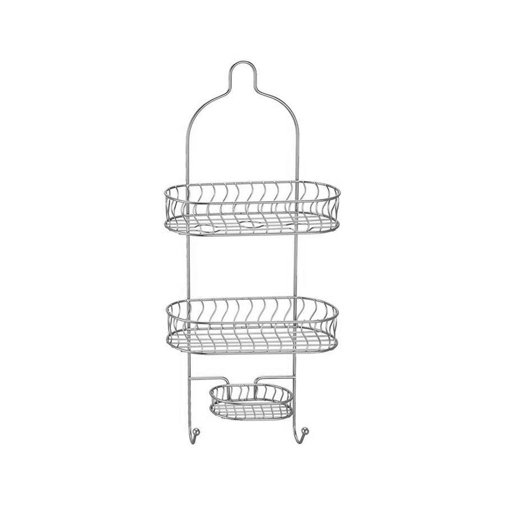 Jessar - Hanging Shower Accessory Holder, Silver - - Mounts For Less