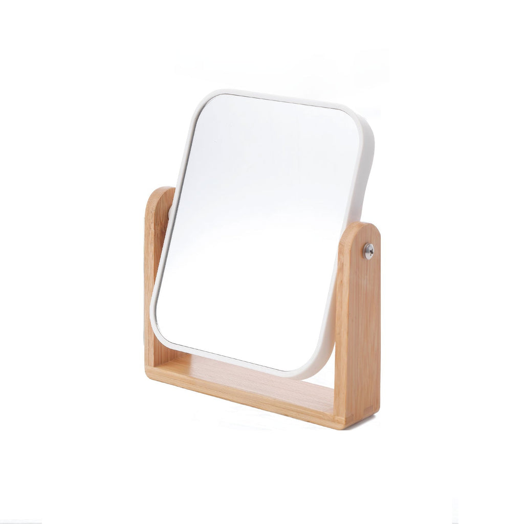 Jessar - One Sided Table Mirror with Bamboo Base - - Mounts For Less