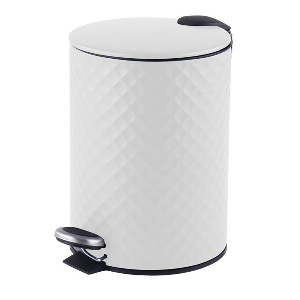 Jessar - Pedal Bin, 5 Liter Capacity, Soft Close, White - - Mounts For Less