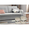 Jessar - Round Ottoman / Footstool with Storage, From the Baron Collection, Set of 2, Beige Velvet - - Mounts For Less