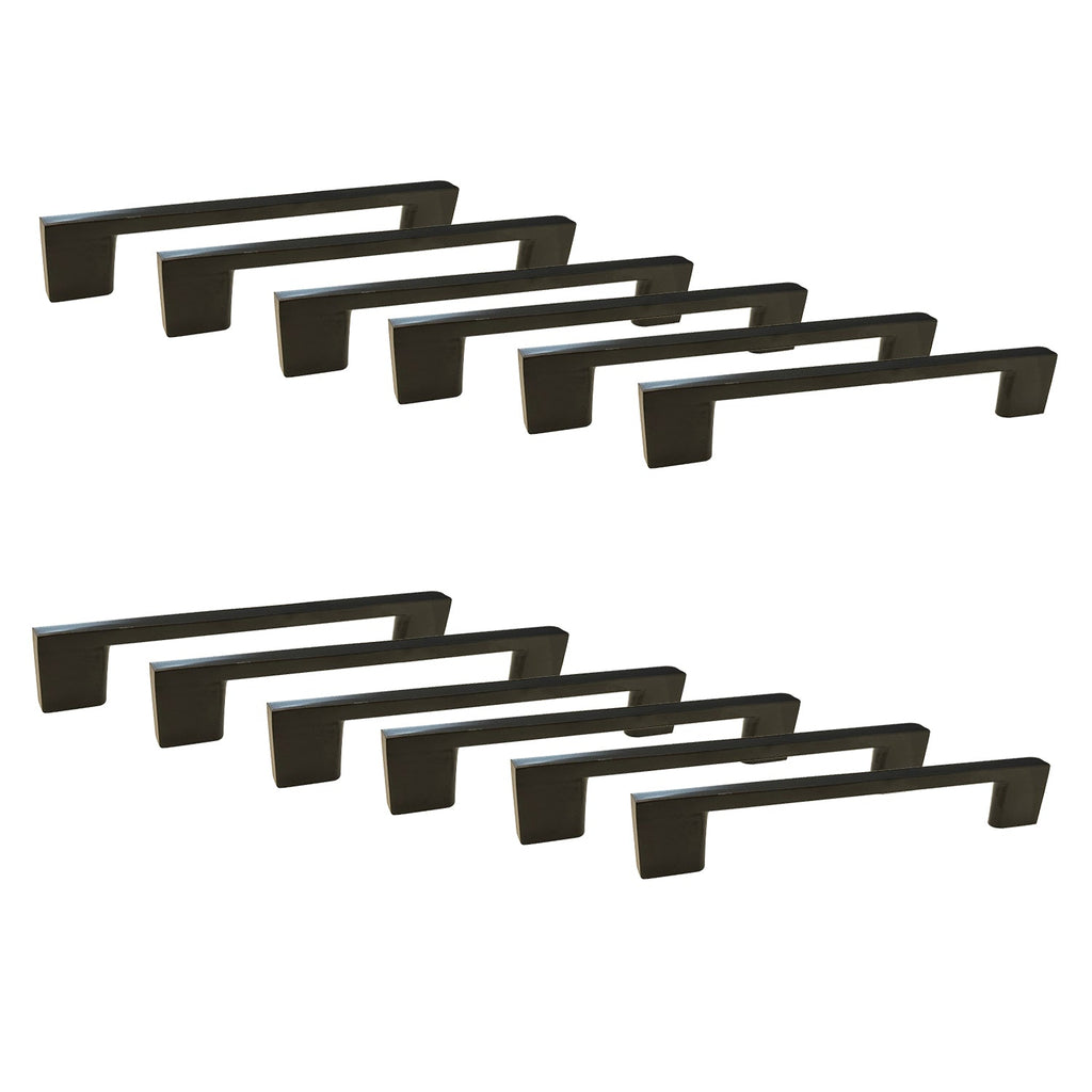 Jessar - Set of 12 Cabinet Handles, 128mm Height, From the Soho Collection, Black - - Mounts For Less