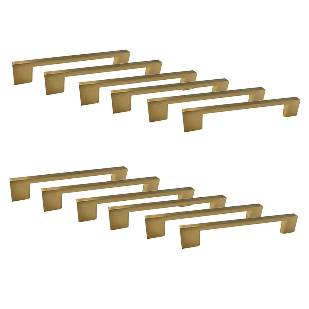 Jessar - Set of 12 Cabinet Handles, 128mm Height, From the Soho Collection, Gold - - Mounts For Less