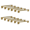 Jessar - Set of 12 Cabinet Handles, 128mm Height, From the Soho Collection, Gold - - Mounts For Less