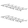 Jessar - Set of 12 Cabinet Handles, 128mm Height, From the Stanley Collection, Silver - - Mounts For Less