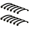 Jessar - Set of 12 Cabinet Handles, 96mm Height, From the Skylight Collection, Black - - Mounts For Less