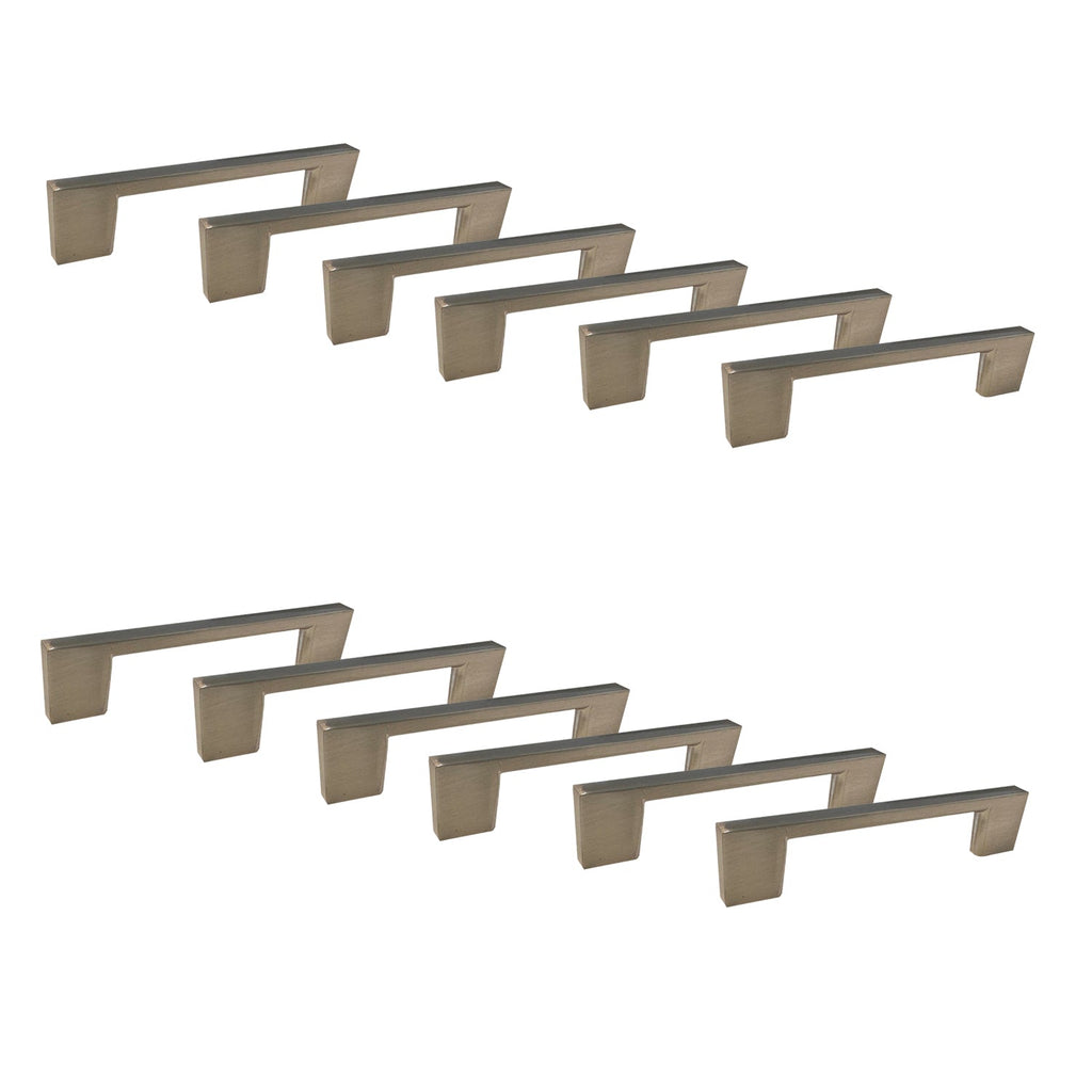 Jessar - Set of 12 Cabinet Handles, 96mm Height, From the Soho Collection, Silver - - Mounts For Less